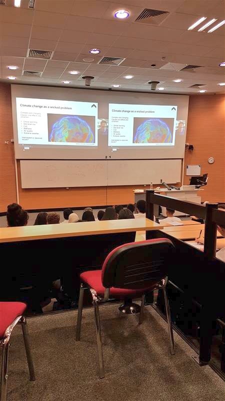 Geo2saf's tweet photo. Climate change as a wicked problem. Fantastic A-Level geography conference by @QMULGeography and @EastGeography https://t.co/ZtgLzBp2Tl