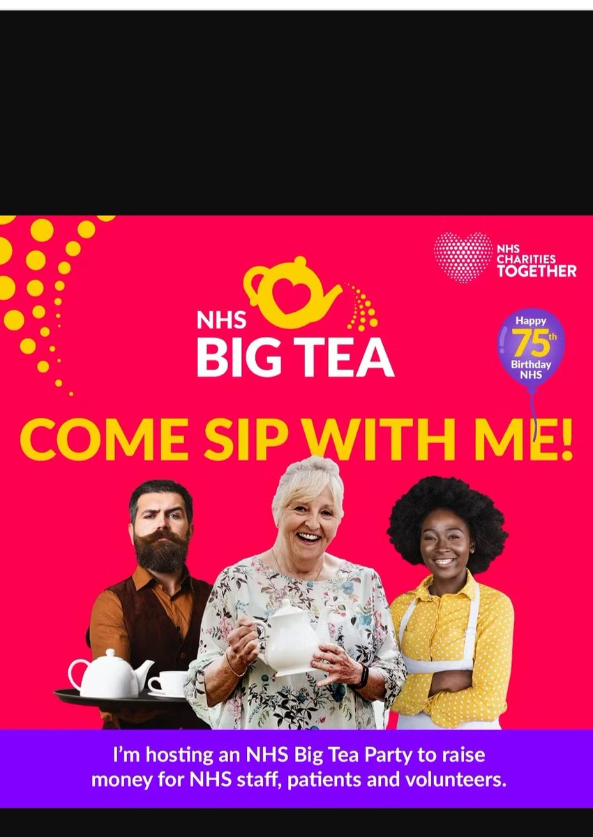 EnhancedUnit's tweet photo. #teamsecu are hosting a teaparty on wed for the nhs 75th birthday, pop along for a cup of tea with us, bring some cash as there will be cakes for sale and a couple of games #nhsbigtea #NHS75 @RDCU_lthtr @SurgicalCdhUnit @LeylandWard @denver_pauline @DNDTeam_Surgery https://t.co/nG14fCwNkL
