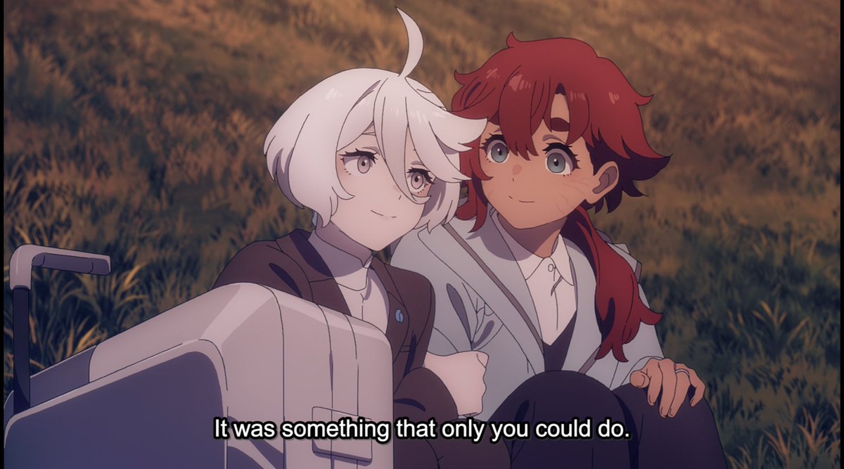 archonmoni's tweet photo. #水星の魔女 spoilers #スレミオ

Sulemio has a life in the country side together. They’re married. They have a home. They are cuddling on the grass in front of a sunset. 

I am so soft. https://t.co/ZwKNwb205w
