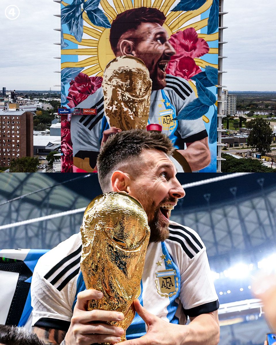 A new Messi mural in Santa Fe, Argentina 🖌️🎨