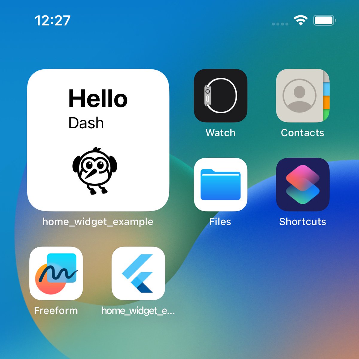ABausG's tweet image. Super happy to announce v0.3.0 of home_widget. It now supports saving a rendered @FlutterDev Widget as an image to show inside the native HomeScreen Widgets. Just look how happy Dash is!
Massive thanks for @LeighaJarett for the idea and most of the coding work!
#flutter