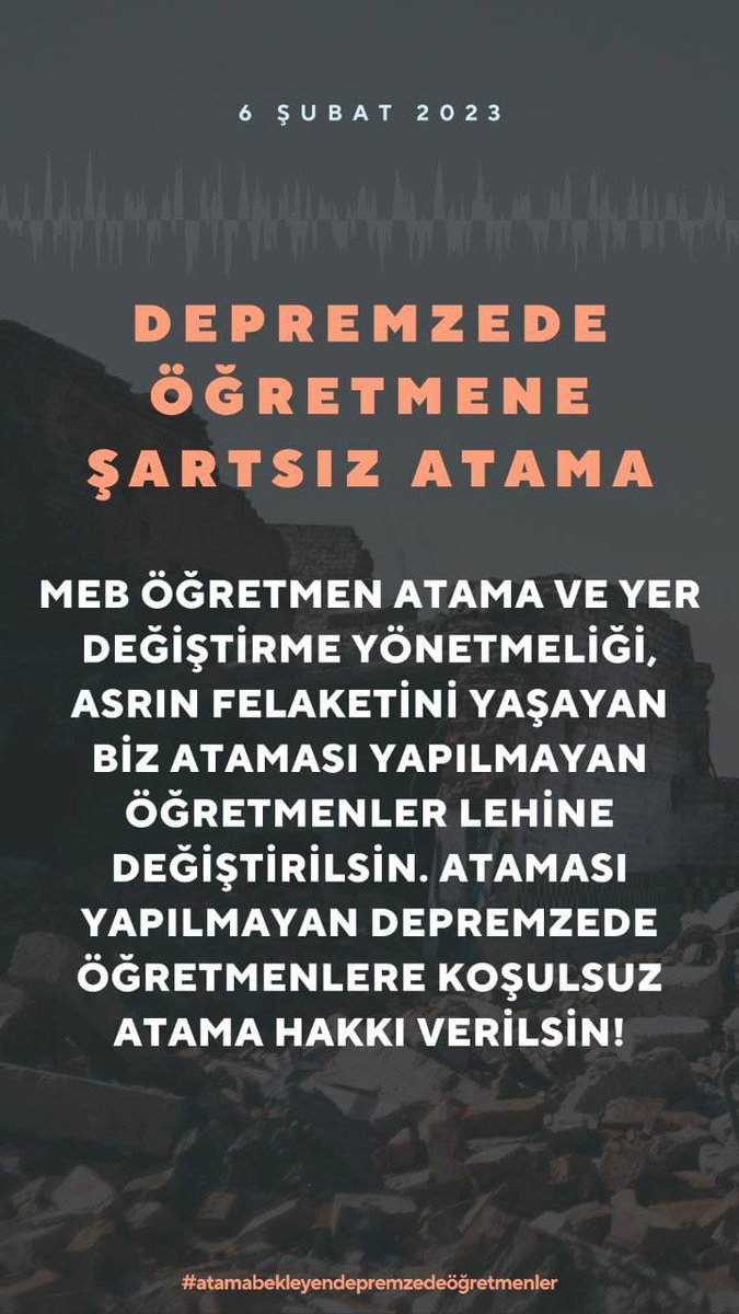 Gözyaşlarımız dinmiyor . Gözlerimizdeki yaşlarla geçim sıkıntısı çekiyoruz. 
<a href="/Yusuf__Tekin/">Yusuf Tekin</a>
<a href="/MehmetYalcintr/">Mehmet YALÇIN</a>
@ErbakanFatih
<a href="/aBayraktar1/">Alparslan Bayraktar</a>
<a href="/ademyesildal/">Adem Yeşildal.🇹🇷</a> 
<a href="/HuseyinYayman/">Hüseyin Yayman🇹🇷</a>  
#DepremzedeÖğretmeneŞartsızKadro