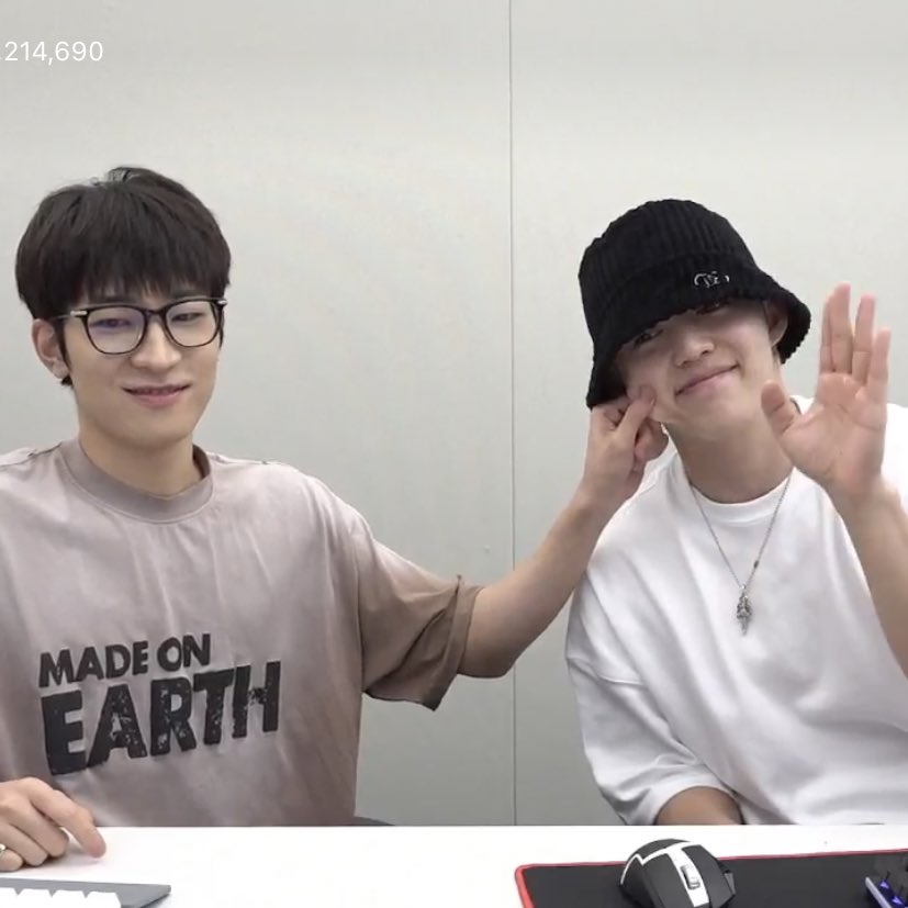 wonwoo pinching cheol's cheeks 😭
