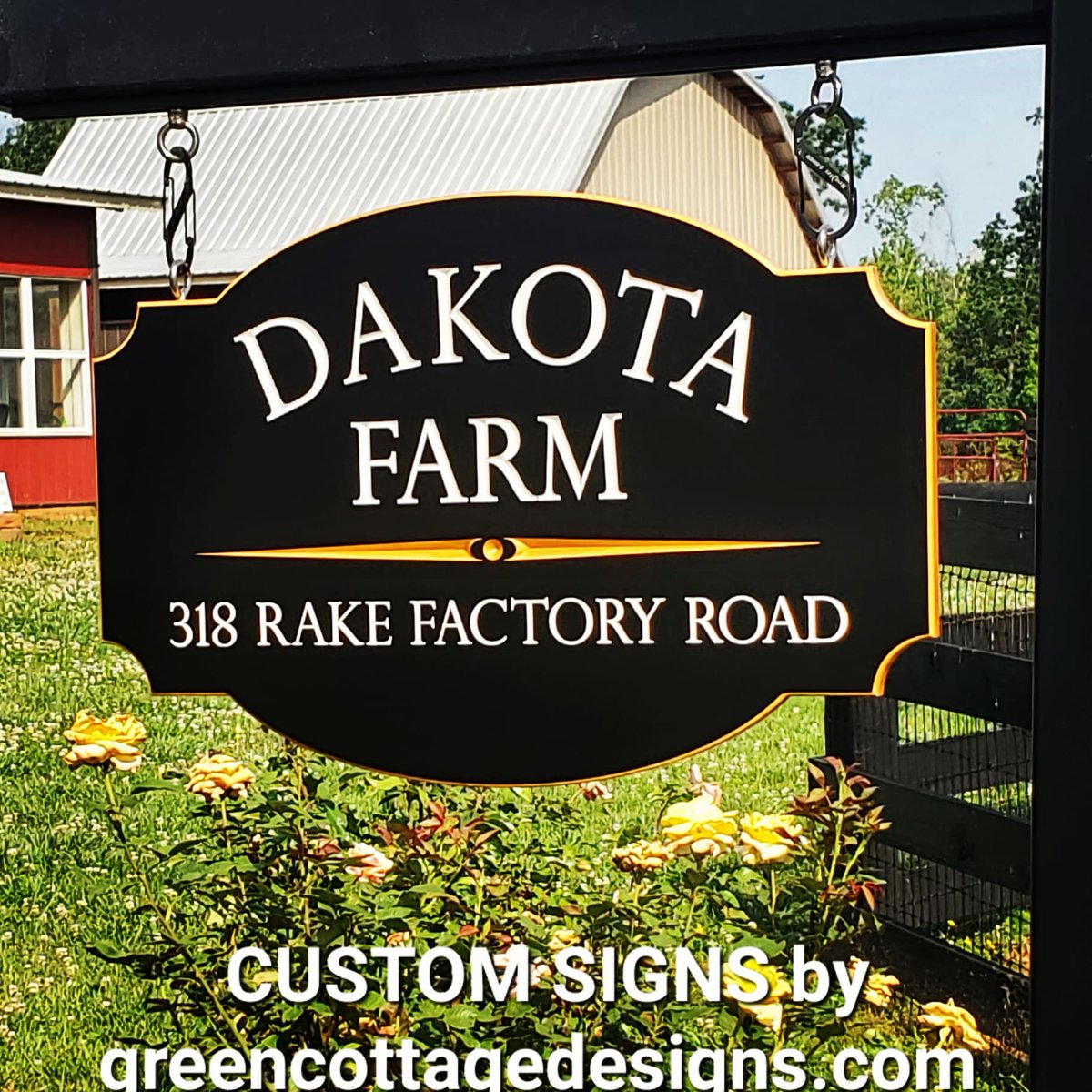 cottage_green's tweet image. Modern Farm House Address Signs Yard Signs Hanging Property Entrance Signage by greencottagedesigns.com #ModernSign #PVCsign #address #farmestatesign