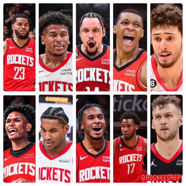 RocketsnationFr's tweet photo. La rotation des #Rockets après cette soirée mouvementée :

Fred VanVleet
Jalen Green
Dillon Brooks
Jabari Smith 
Alperen Sengun

Amen Thompson
Kevin Porter Jr.
Cam Whitmore
Tari Eason
Jock Landale

En vrai c’est solide, j’aime bien. https://t.co/LWk2fxkLHx