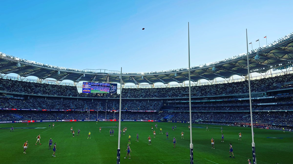 sjturn's tweet photo. And with that, @stkildafc are down by 1pt at 3/4 time over in the west #saintvseagles #visitwa #perthinwinter #perthfooty #gosaints #vicinwa https://t.co/lu23tAvq7F