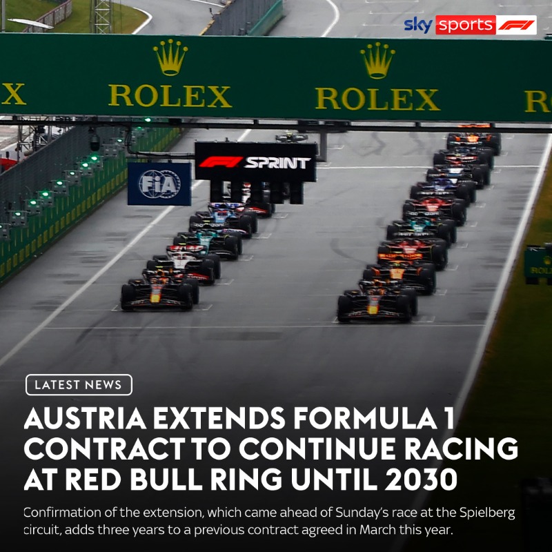 SkySportsF1's tweet image. The Austrian Grand Prix will be on the F1 calendar until at least 2030! 📅