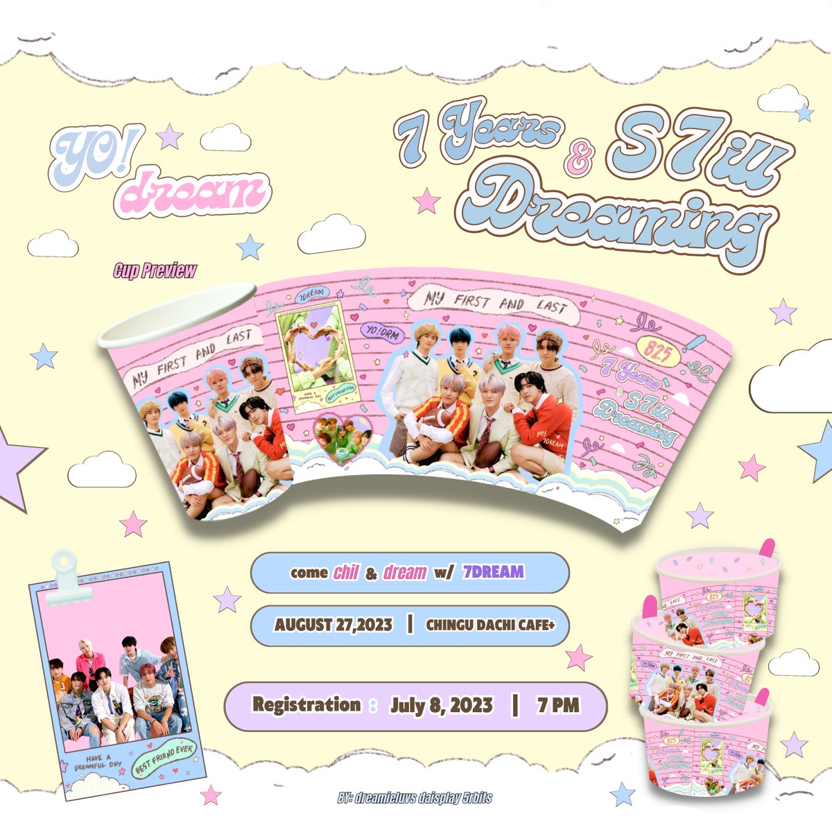 s7illdreamin's tweet photo. 7 Years &amp; S7ill Dreaming ⭐️
⭒ cupsleeve event 

꒰ ☁️ 𝓒up preview ꒱
﹏

Registration opening : 
→ July 8, 2023┊7 PM 

𝓢ee you there! 🩵

#S7illDreaming https://t.co/XARe73tyHb