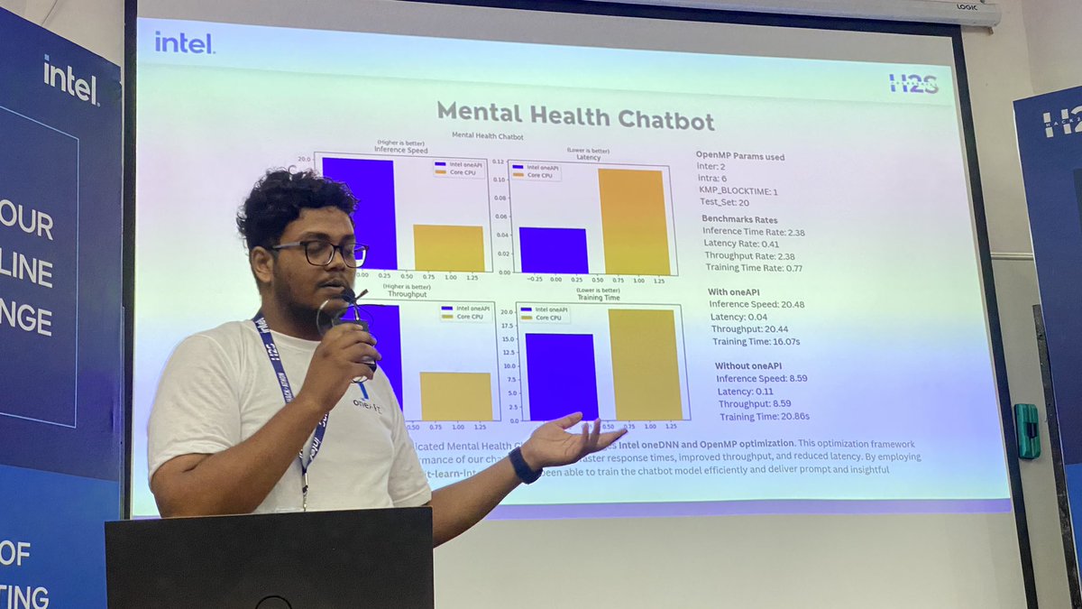 TechBytesAnish's tweet image. Great presentation by all the teams at the #intel #oneAPI hackathon held at #IIScBangalore. Wish all the best to all the teams who participated in this 30hour  offline hackathon using #PyTorch  #TensorFlow #ipex #modin #oneDNN #oneDAL #scikit