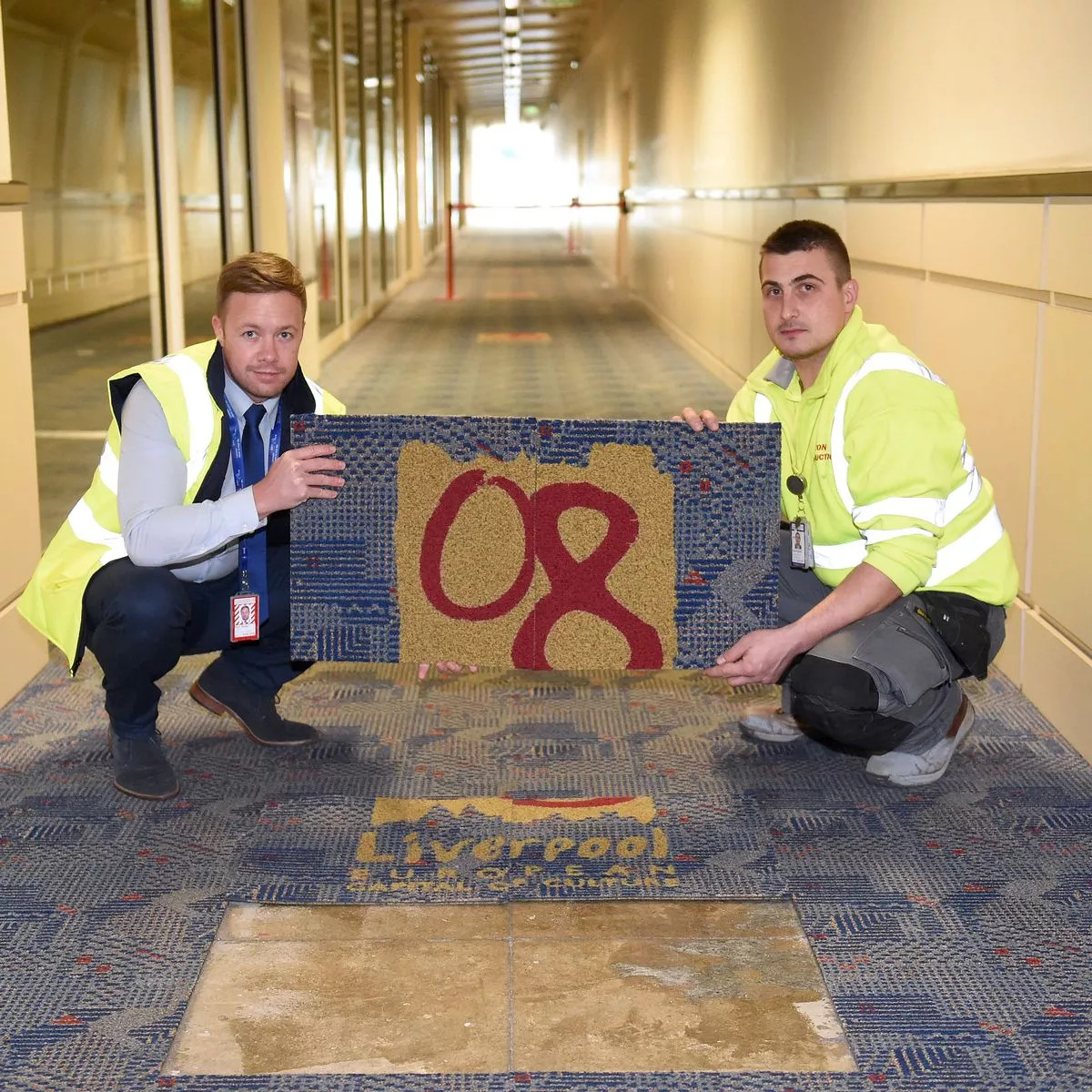 LPL_Airport's tweet photo. In 2008 we helped celebrate an iconic year in Liverpool, as our city was one of two European Capitals of Culture.
We had these carpets installed to commemorate the occasion, and they were finally removed in 2016 after becoming a standing, albeit iconic, joke. 😅
#LPL90 https://t.co/3mpcv01Fbq