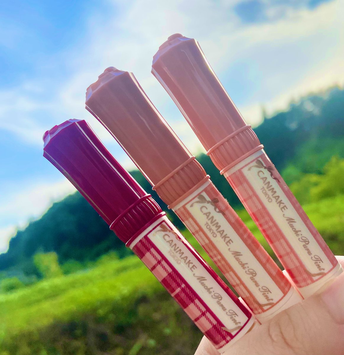 p_k821's tweet photo. マスク時間が減ったので新しいリップが欲しくなり、先行販売されてたキャンメイクのむちぷるティントを全色買いしました💄名前を裏切らないむっちり感！3色とも絶妙カラーで使い勝手◎10月定番化予定だそうです。@CanmakeTokyo https://t.co/YNq86HLEZP
