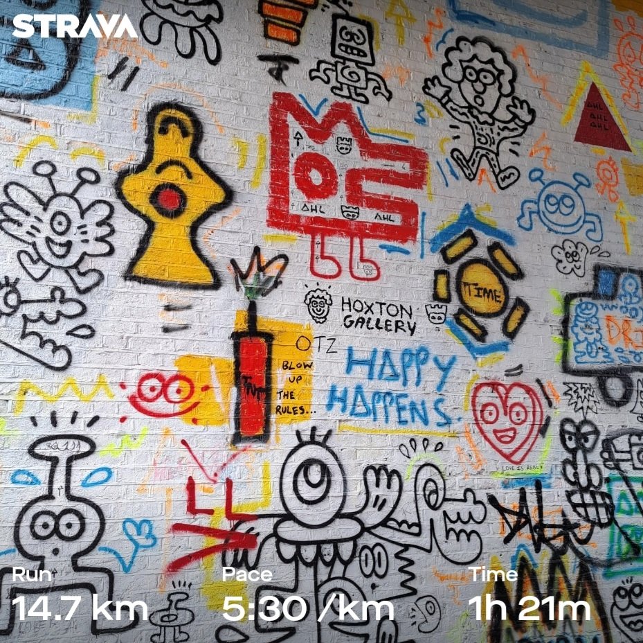 LadiesLeg's tweet photo. Probably not going to do it every weekend.
But a 14.75km run in a pair of borrowed trainers is the best way to sweat out a hangover 🤣😵💫🍹⚡️
https://t.co/fmQK4NLipI
#STEPN #STEPNmarathon #HalHigdon https://t.co/eZAeJUWMgB