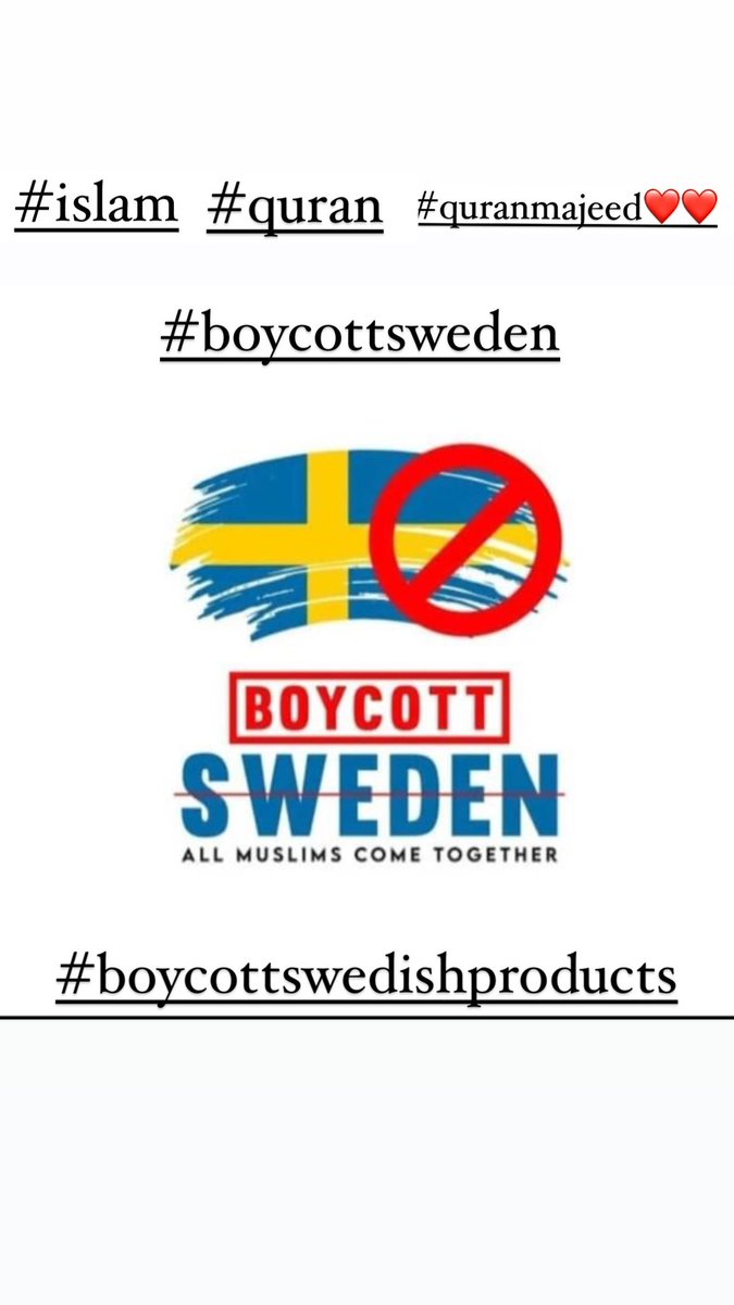 #boycottsweden #boycottswedenproducts