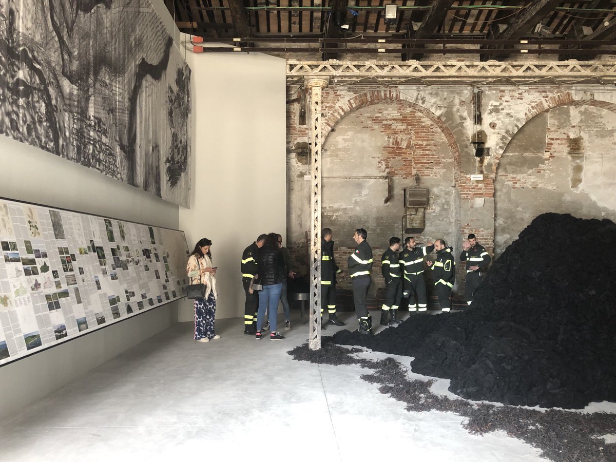 The visit every morning of the emergency services to our pavilion is a daily ritual enjoyed by our invigilators and our guardians ⁦@la_Biennale⁩ ⁦@culture_ireland⁩ ⁦@artscouncil_ie⁩