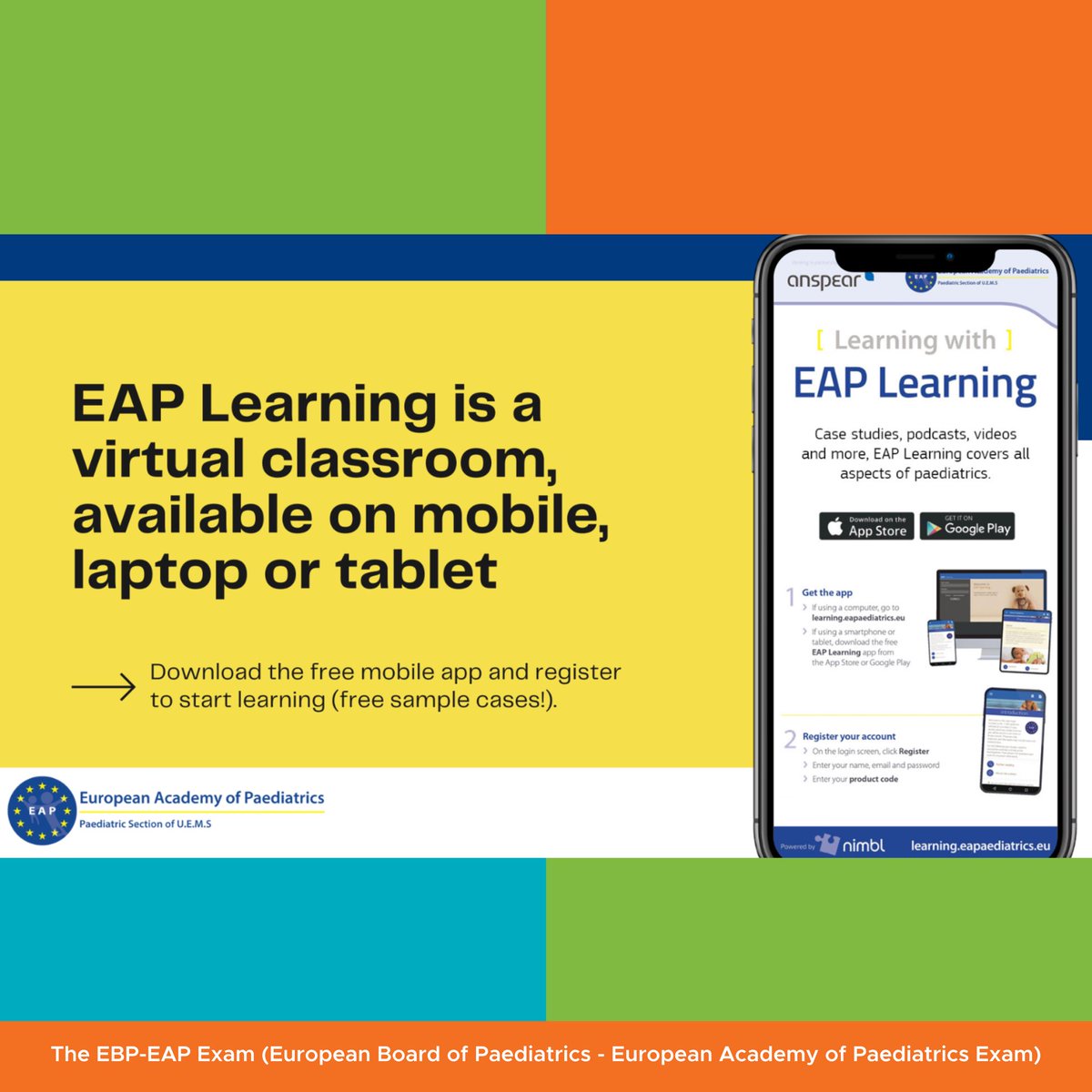 📚 Curious about the EBP-EAP Exam?
Here's what you need to know:
Developed in partnership with CESMA and UEMS, this exam is a comprehensive assessment. Remember, it's not meant to gauge training completion. Get all the details
at: eapaediatrics.eu/about-2/
#Paediatrics #ChildHealth