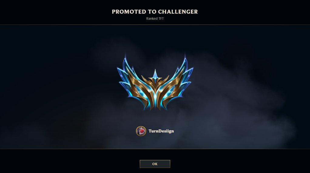 Challenger ✅

Next stop  ➡️ ♠️ ♥️ ♣️ ♦️ 🇺🇸

#TFT