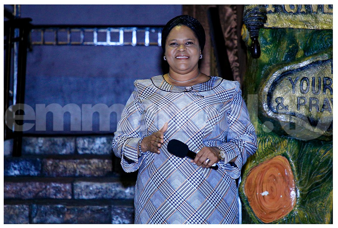 “Your redemption is a fact!” declares Pastor Evelyn Joshua as she joins congregants for the Prayer Line ministration.