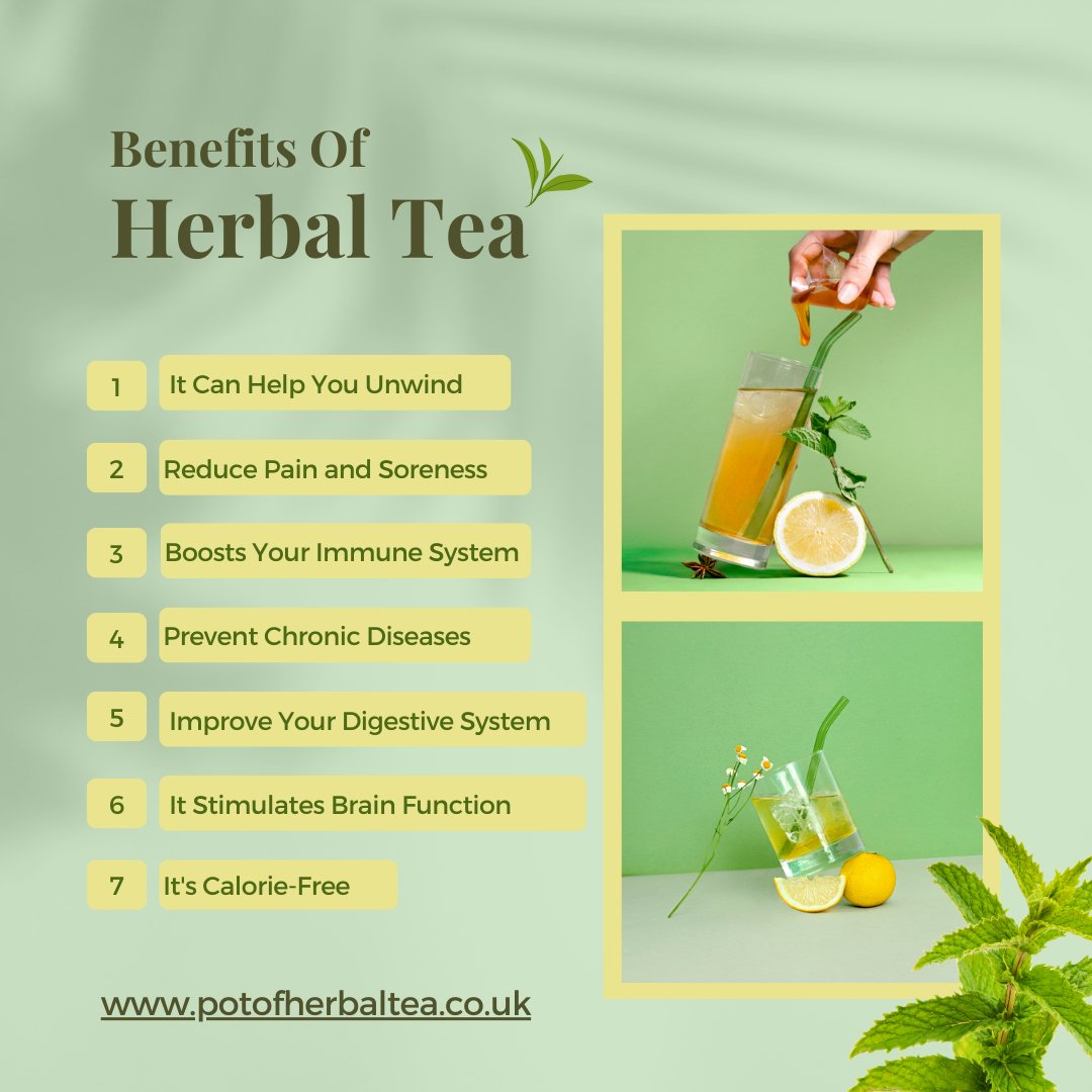 Herbal tea has so many health benefits, and the taste is delicious too. #herbaltea #loosetea #herbalteablends #healthytea #healthtea #relax #unwind #pain #immunesystem #queenof #chronicdiseases #digestivesystem #brainfunction #caloriefree #smallbusiness #socialmedia #smallbizuk