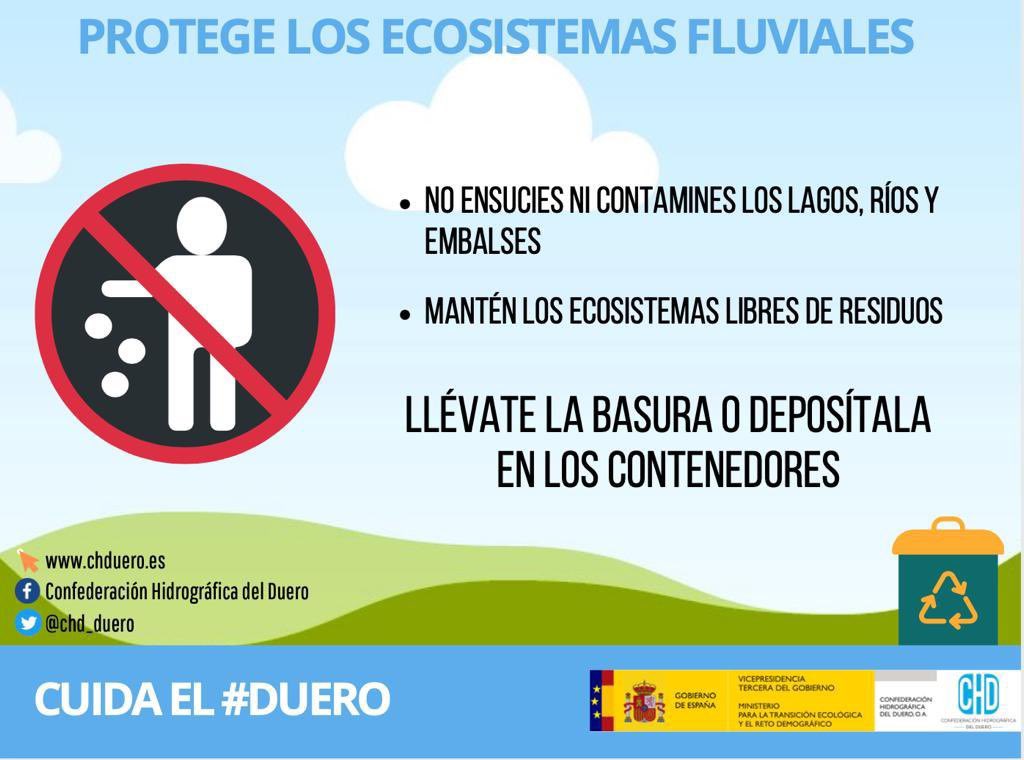 ☀️🌳En verano pasamos más tiempo en la #naturaleza. Su conservación es tarea de todos. 

🏞️Mantengamos limpios nuestros #ríos y cuidemos nuestros #ecosistemas #fluviales. 

🌐chduero.es 
#SomosDuero #CuidaelDuero