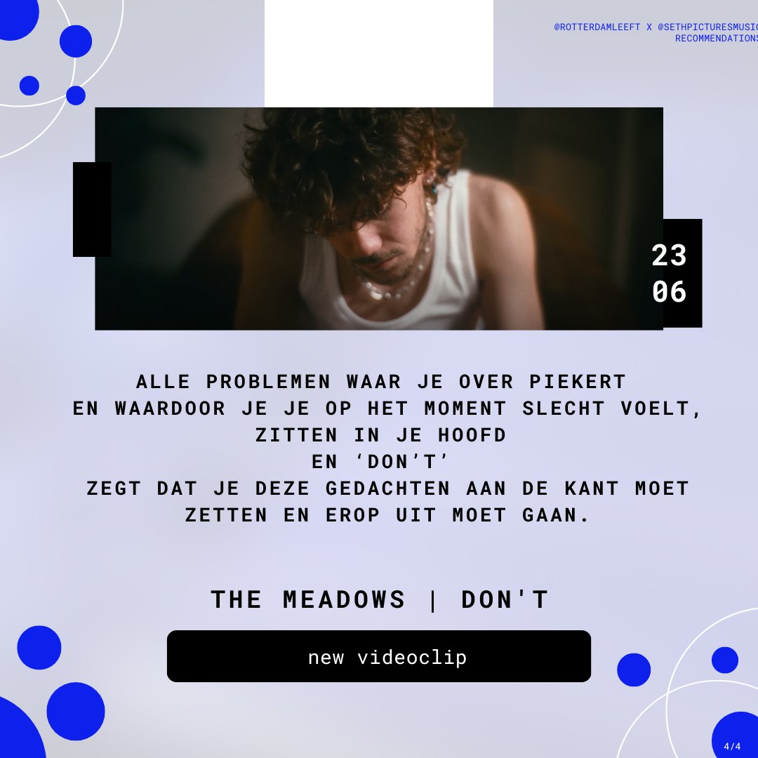 🔥Check nu de gloednieuwe #videoclip van het nummer DON't van #themeadows 🔥
Video door: klck film
.
.
.
👉 Rotterdam Leeft bestaat uit Miguel Sucasas Music (bookings) &amp; <a href="/SethAbrikoos/">Sethpicturesmusic 🤘✌️</a>  (Public Relations// Social Media Management)

#rock #music #sethpicturesmusic #rotterdam
