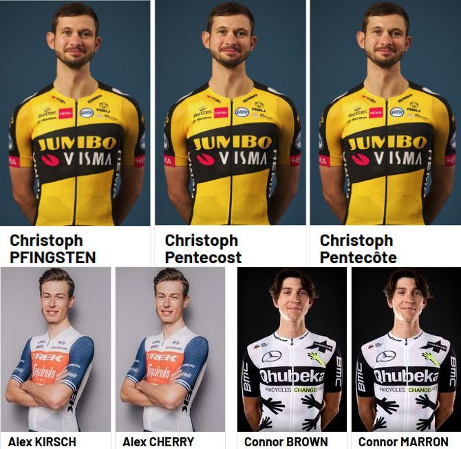 uepo_de's tweet image. Zum Start der #TourdeFrance erinnern wir uns an die Übersetzungspanne bei der Tour de Suisse 2021. Damals hatte die maschinelle Übersetzung der mehrsprachigen Website auch die Namen vieler Radsportler übersetzt. uepo.de/2021/06/08/pan… #TDF2023