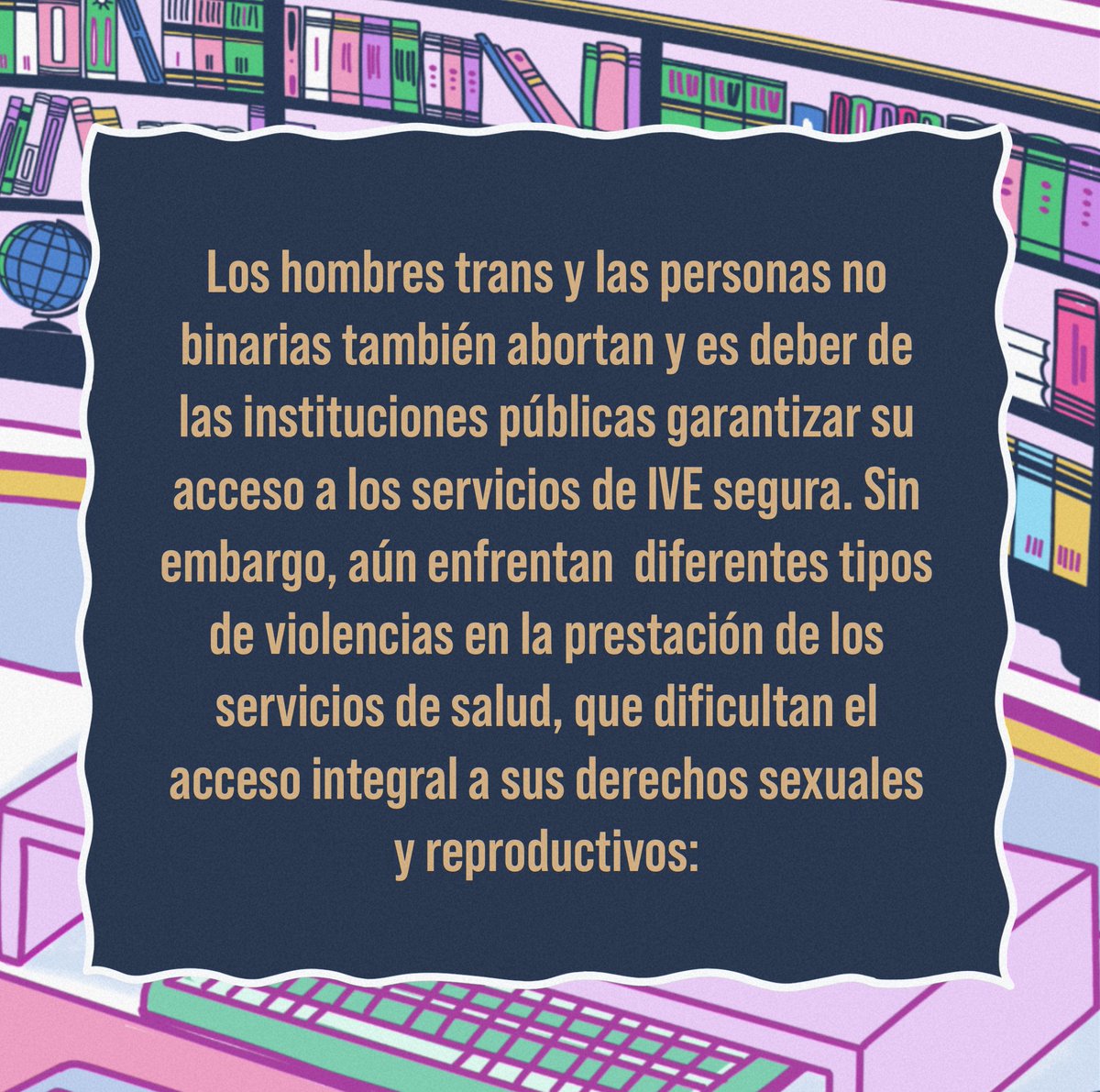 causajustaco's tweet photo. 🏳️‍🌈🏳️‍⚧️¡Sin igualdad no hay libertad! En esta nueva entrega de biblioteca virtual de  #MedsplainingdelaIVE hablamos sobre las barreras que enfrentan los hombres trans y las personas no binarias para acceder a los servicios de salud sexual y reproductiva👇🏾. 
#MarchaDelOrgullo2023 https://t.co/EFBdpBoIiG