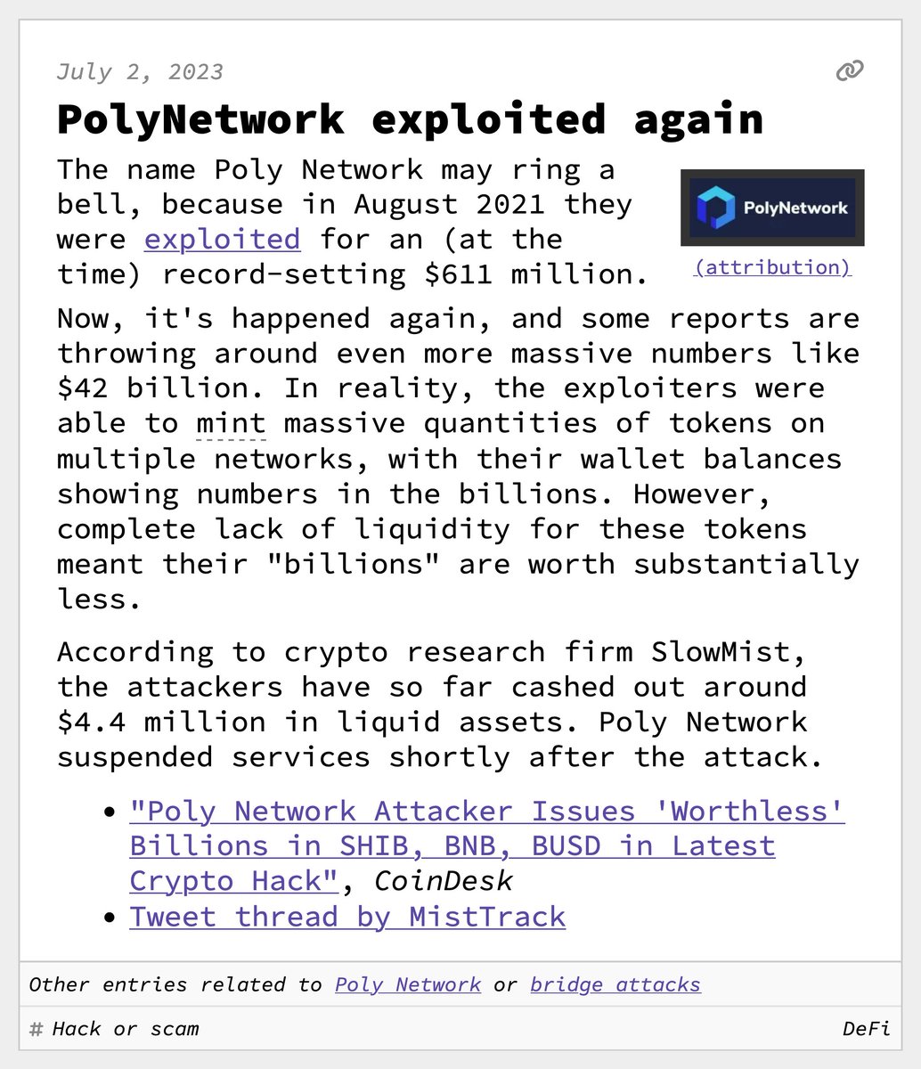 PolyNetwork exploited again

July 2, 2023
web3isgoinggreat.com/?id=polynetwor…