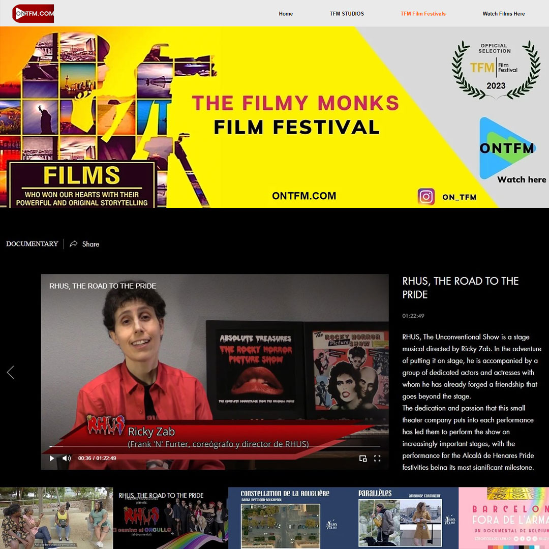 _CreaturesNight's tweet photo. More exciting news about our documentary film! 😃
The @on_tfm Film Festival has just uploaded "RHUS, El camino al Orgullo" to its platform and you can all watch it for free now! Perfect timing!! 🌈
Celebrate Pride watching our Road to the Pride documentary!! 🤩 💋 https://t.co/n36iKn5qUm