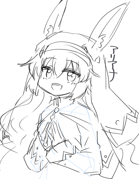 本日はラフイラストで!✎ 