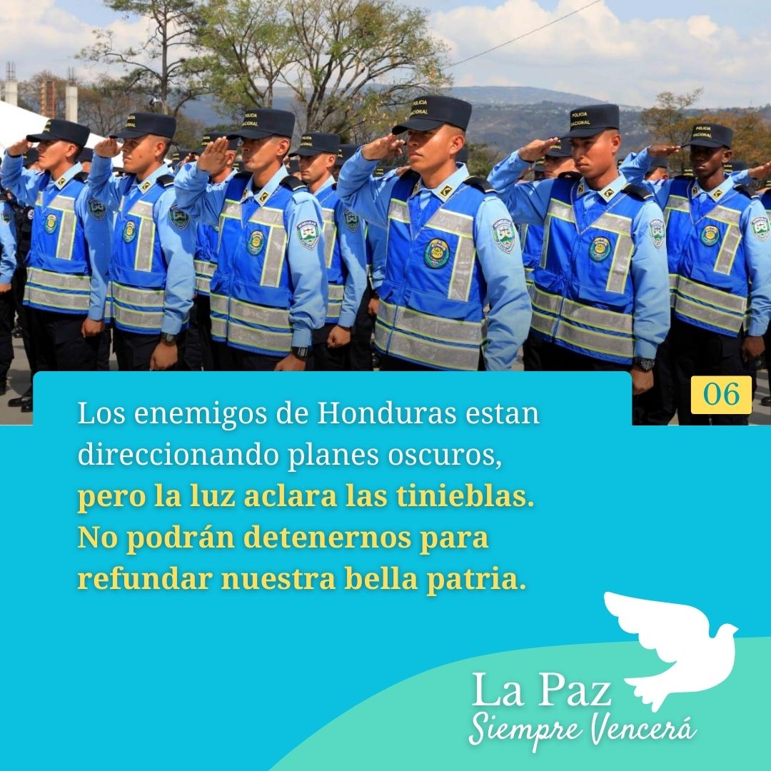 La Presidenta @XiomaraCastroZ está comprometida  a garantizar la seguridad de todo el pueblo hondureño , se están fortaleciendo las fuerzas de seguridad, aumentando la presencia policial 
 y trabajando  para prevenir y combatir la delincuencia.
#SeguridadCiudadanaYJusticia