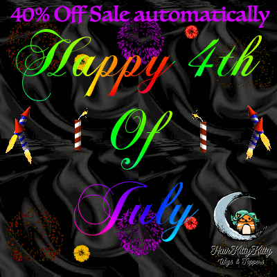simondsk's tweet photo. 🎆Big 4th of July Sale! 40% off EVERYTHING! 7.1.23 to 7.4.23 at 11:59 PM EST. NO CODE NEEDED! Happy shopping!

HairKittyKitty affiliate. Follow link for purchase:
🎆https://t.co/WqSi4malng

#hairkittykitty #cysterwigs https://t.co/yUlh2TmCbi