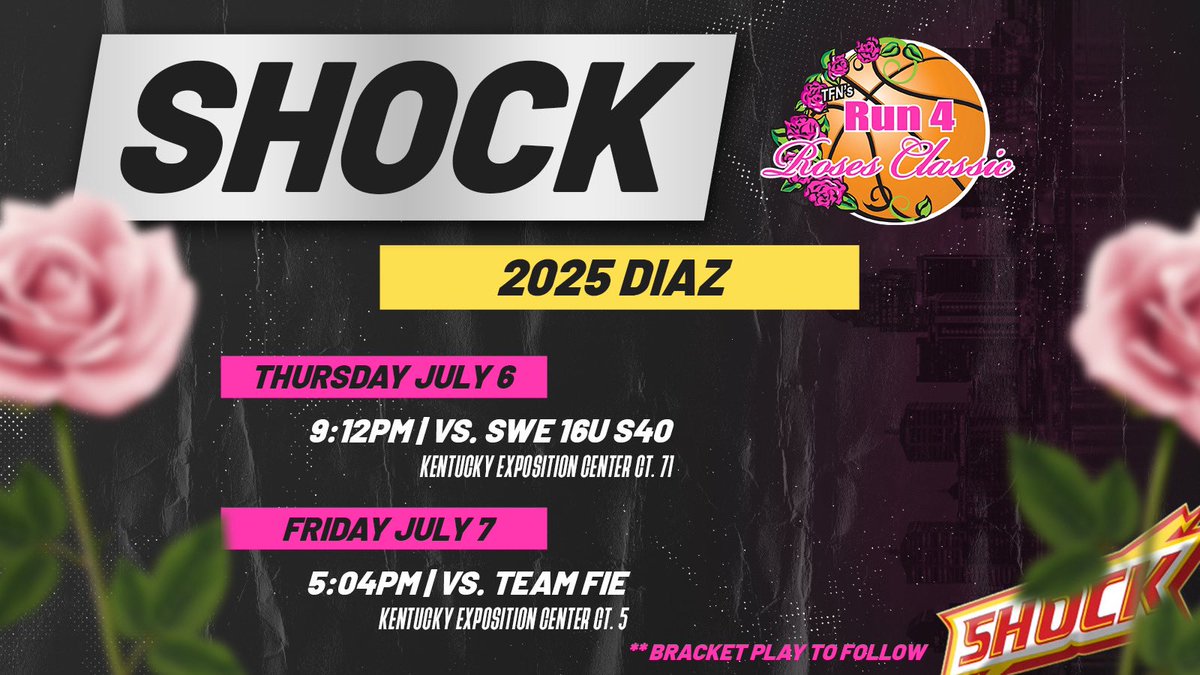 It’s about that timeee! Here’s the schedule at the run 4 roses showcase.