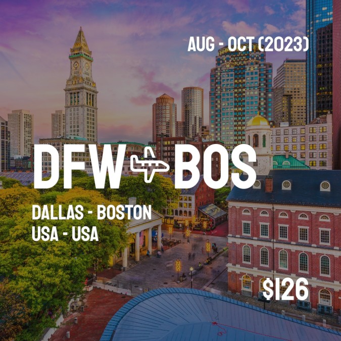 DFWCheapFly's tweet photo. ✈️ Dallas (DFW) to Boston (BOS) for only $126 (USD) roundtrip 💸
336 live dates on Adventure Machine. - get the app on iOS or Android #dallas #dallascowboys #dallasblogger #dallasphotographer #dallashairstylist #dallastexas #dallaswinston https://t.co/v3QG8vGIUc