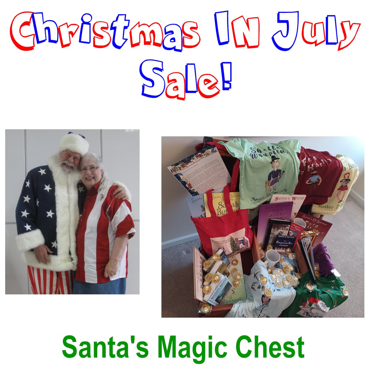 santaunplugged's tweet photo. Talk about fireworks! Our new Santa's Magic Chest on Etsy is having an explosive sale to kick off our new store. Nearly everything is 15-20% off with free shipping on books and coins! Check it out before it ends! https://t.co/QP5SkCOOr9