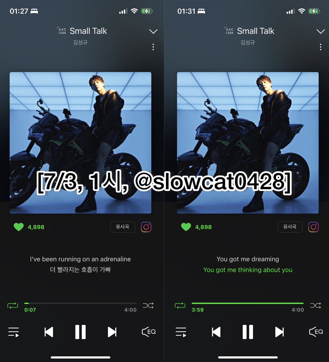 slowcat0428's tweet photo. @KSK_official 김성규 Small Talk 스트리밍 인증🖤
[ 7/3, 1시, @slowcat0428 , 73회]
#SmallTalk_Streaming https://t.co/lNCQVGx5bl