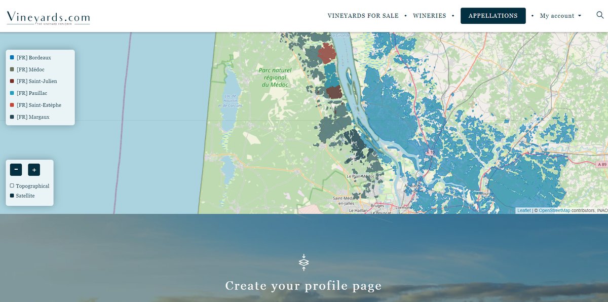 Search for wine appellation maps:

vineyards.com/discover-datab…

#vineyards #appellations #winemap #wine #bordeaux #medoc #saintjulien #pauillac #saintestephe #margaux #vin #vino #wein #vineyard #winelover #vineyardexplorer