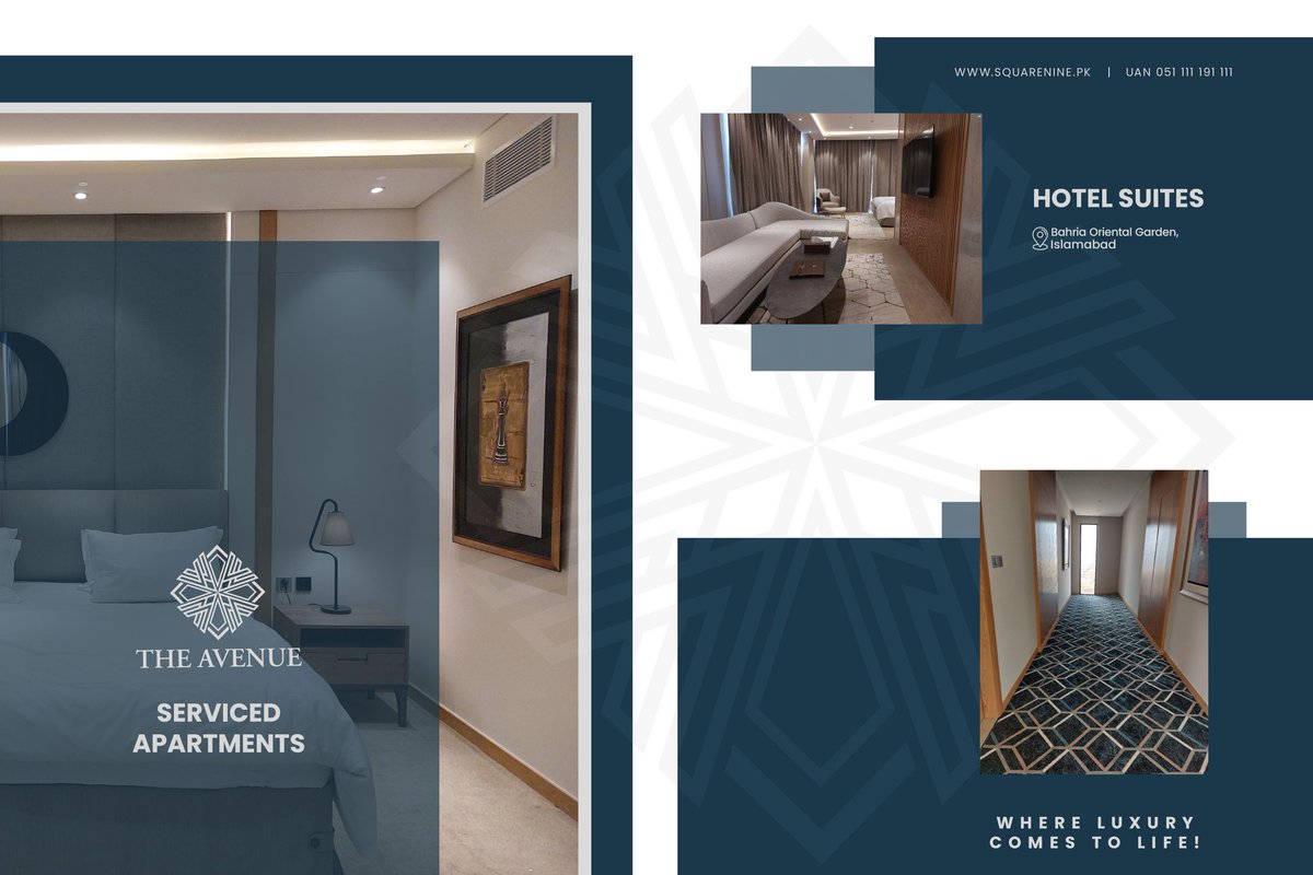 SquareNinePk's tweet photo. Our prestigious hotel suites and lucrative commercial spaces offer the perfect blend of comfort and potential.
For details, please call us at: 051-111-191-111.
#SquareNine #TheAvenue #Invest #hotelsuites #commercialspaces #Trendingtopic https://t.co/J2yBgQOqnF