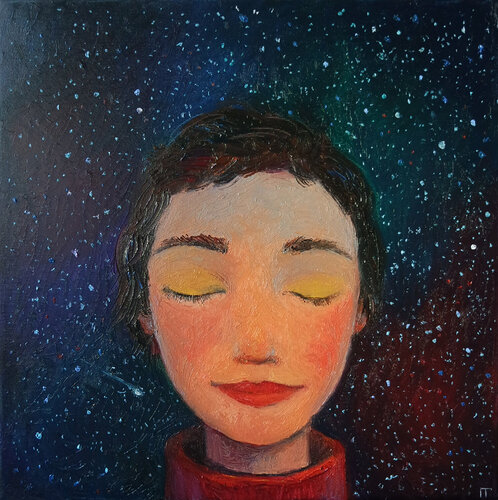 Never doubt your worth. You, who are made of the stuff of stars, are, within yourself, a universe. 
(art by Galya Popova)