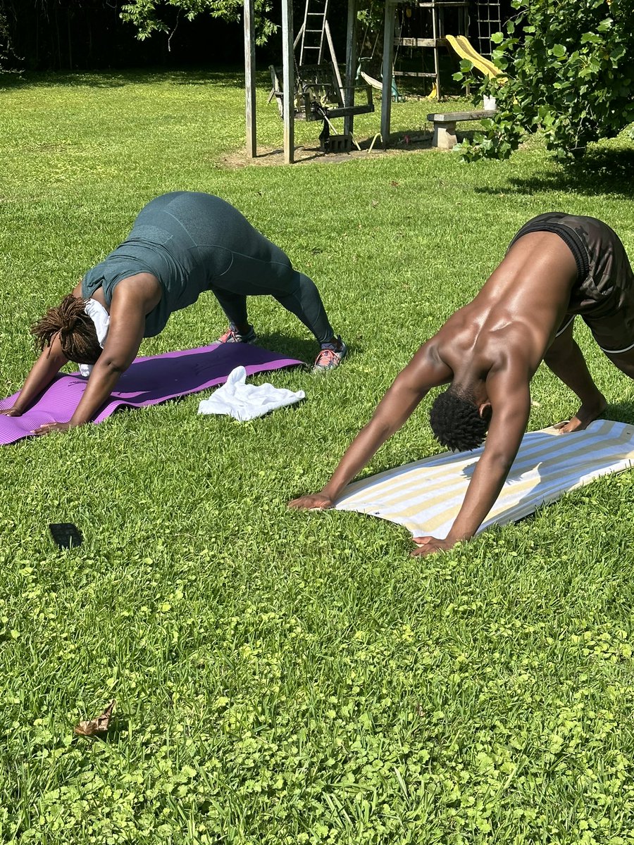 Yoga With My Favorite Lady🧘🏿‍♂️☀️<a href="/phronia/">Sophronia W Hall</a>