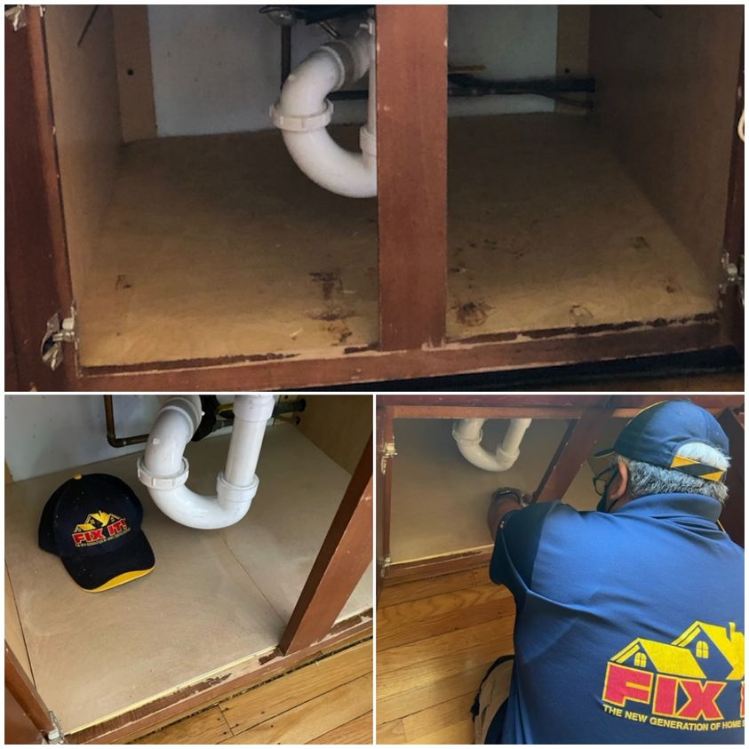 fix_fixit's tweet photo. Sink cabinet water damage repair.
Is your sink cabinet in of repair? Yes, Fix It can do it!
Learn more @ https://t.co/YB9xTcpKCY or call/text us @ 508-305-2055
#cabinetrepairs #cabinetrepairservice #SinkCabinet #waterdamage #waterdamagerepair #Repairs #houserepair #handyman https://t.co/n66nAFhL3p