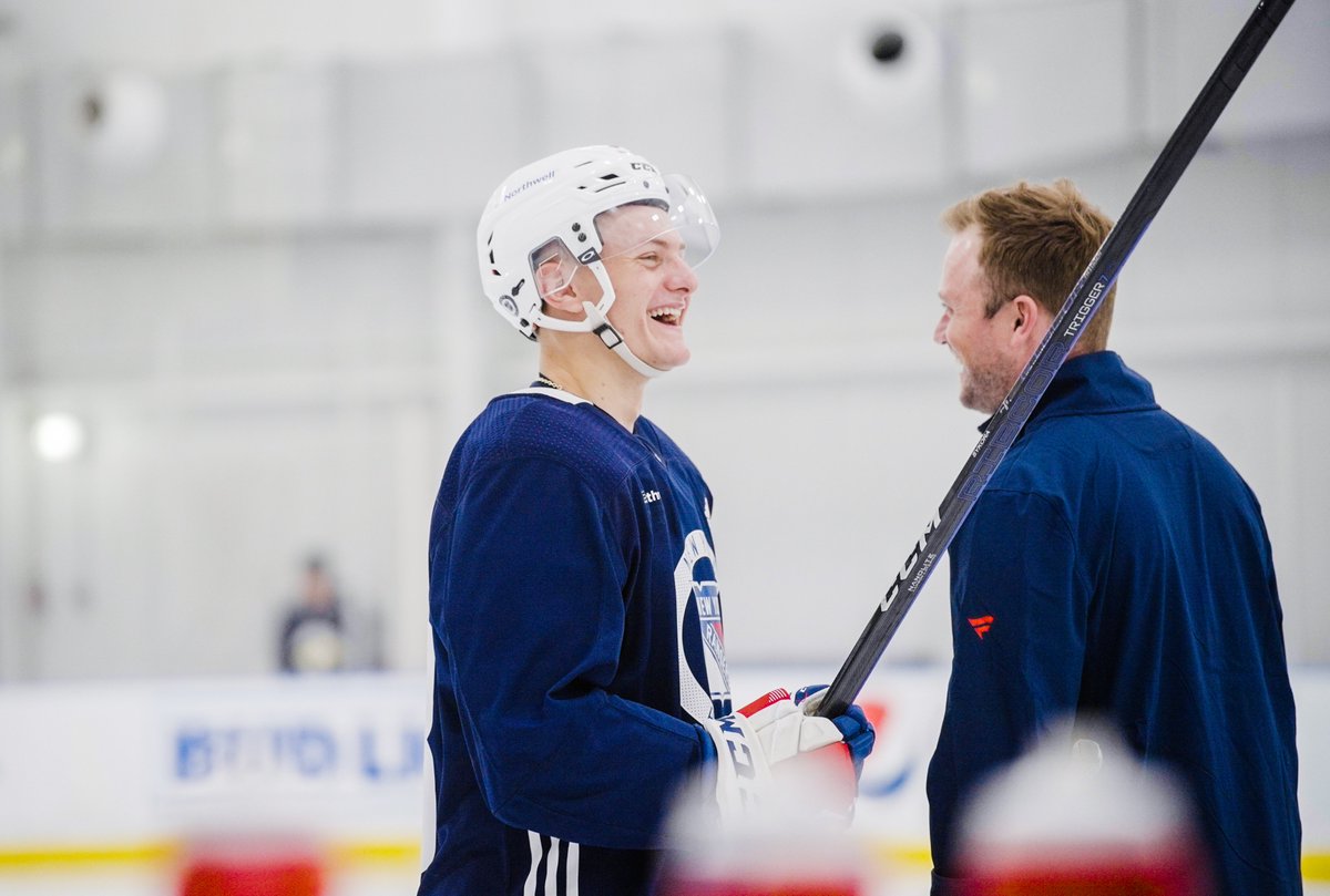 NYRangers's tweet photo. Smile if you're happy to be at camp. 😁 https://t.co/cqwhOXOR8T