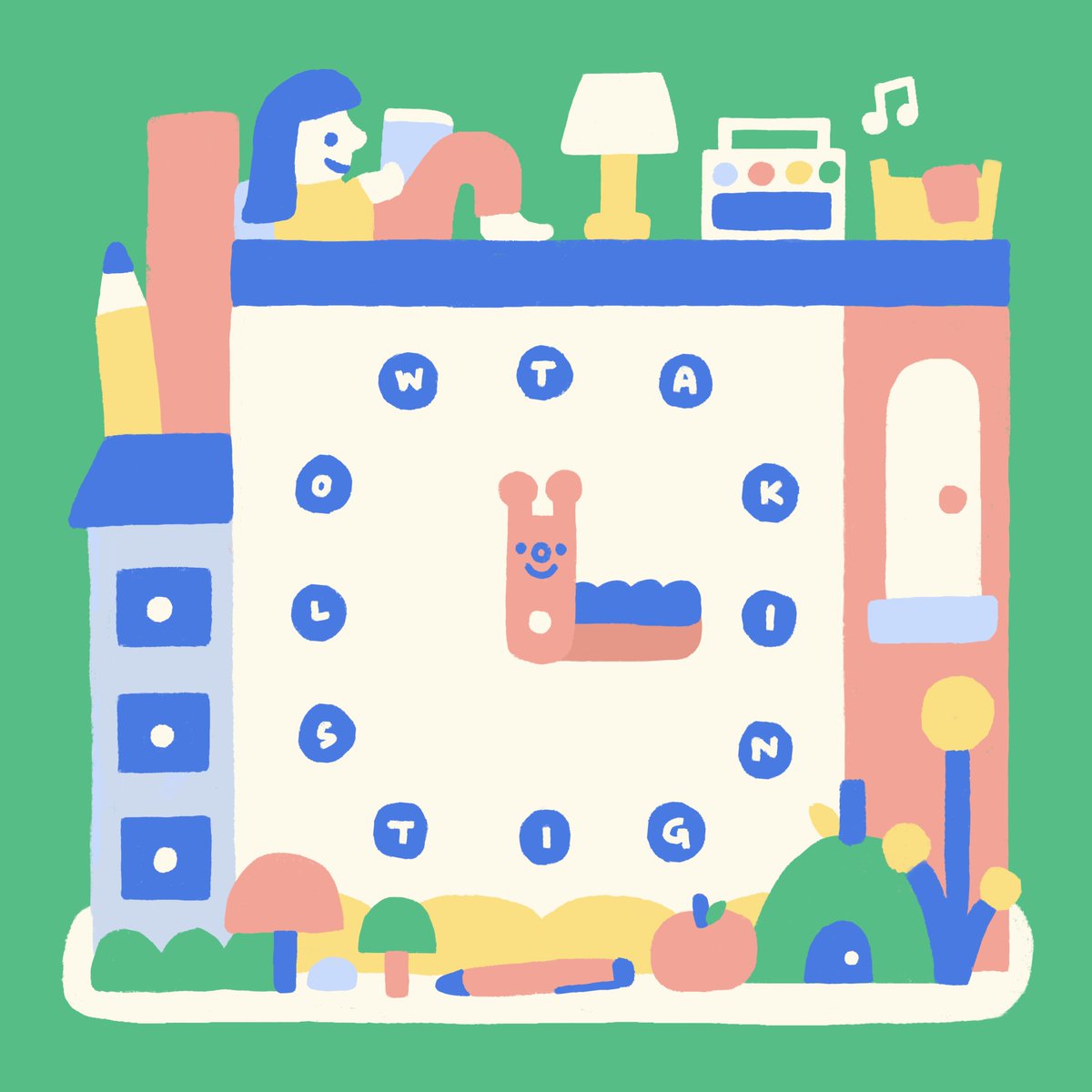 Checking in to this giant clock building to chill and take it slow~

#Procreate #Kidsillustration