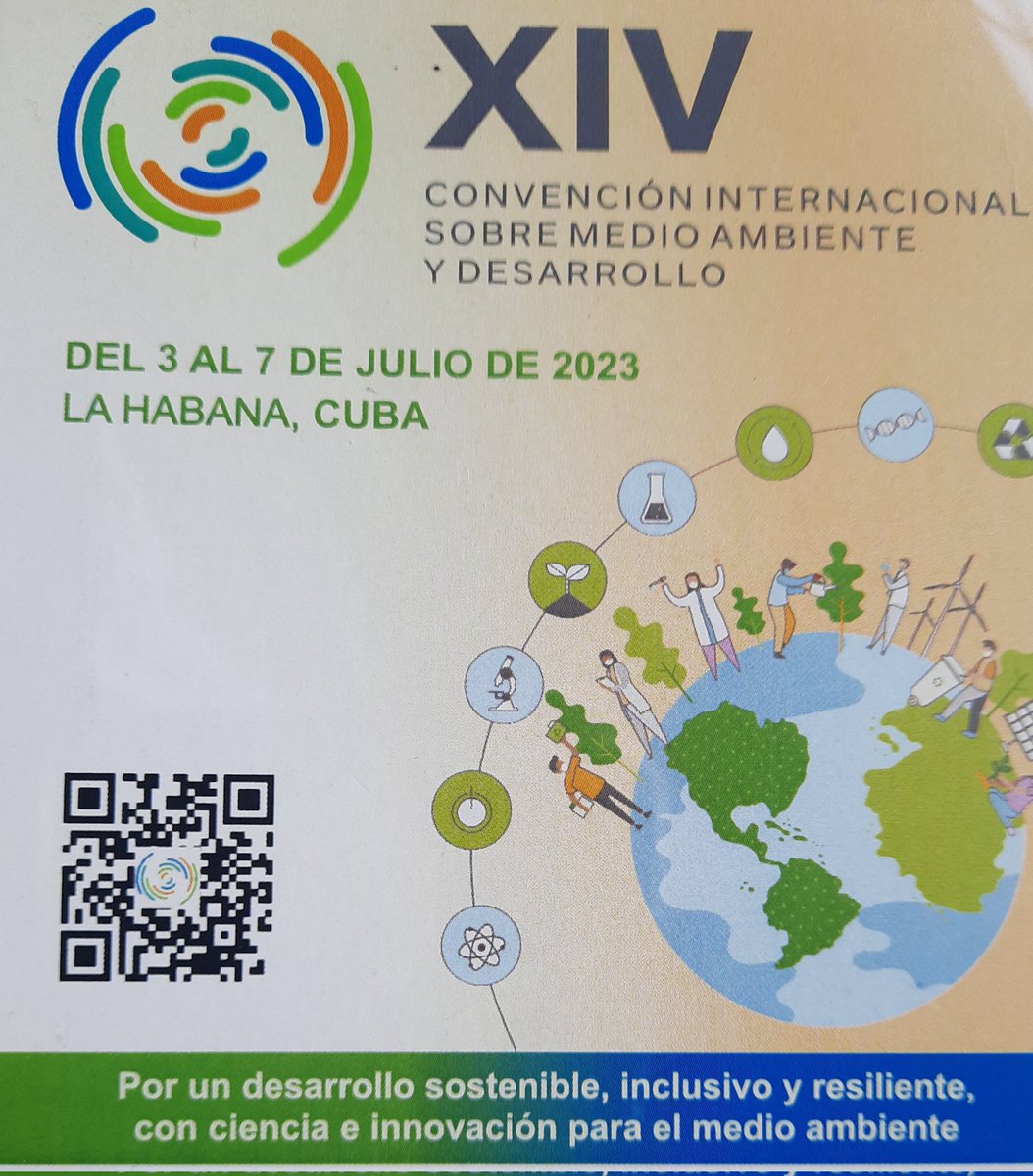 El próximo 4 de Julio,#Cuba acogerá la Reunión de Ministras y Ministros de Ciencia,Tecnologia y Medio Ambiente del #G77yChina, 
en el marco de la XIV Convención Internacional sobre Medio Ambiente y Desarrollo que tendrá lugar en La Habana 🇨🇺 del 3 al 7 del propio mes.

#CubaG77