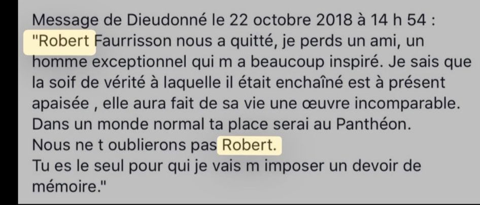 JCoupable's tweet photo. Episode 2
La lettre de Dieudonné à son ami négationniste Robert Faurisson, tag...
Certains voudraient nous parler de pardon
@_LICRA_ @DILCRAH @Le_CRIF @ObservatoireOjf @Association_OJE @Fondation_Shoah @Shoah_Memorial @GOLDMANNAriel @philippemeyer92 @BnaiBrithFrance @GilTaieb https://t.co/nicfqtxiRj