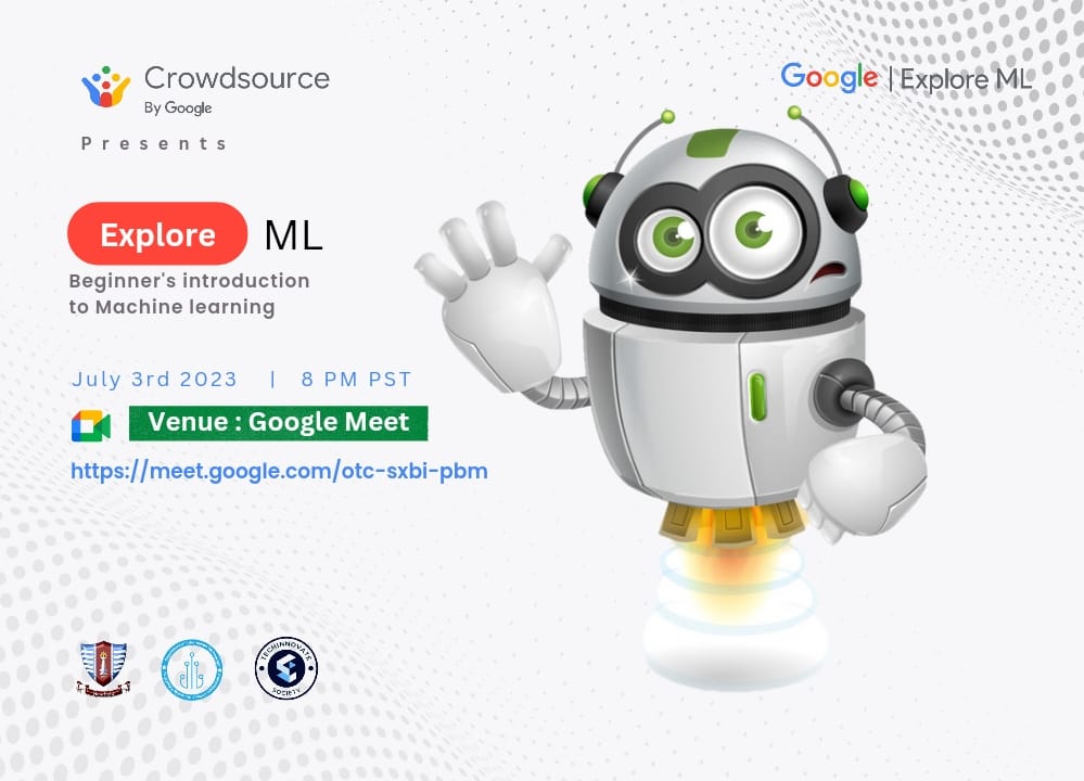 crowdsourceGcuf's tweet image. Join us for  immersive ExploreML workshop on July 3rd at 8pm PST!🚀

📌 Date: July 3rd
⏰ Time: 8pm PST
📍 Location: Online
🔗 Meeting Link:
 meet.google.com/otc-sxbi-pbm
#MachineLearning #AIWorkshop #ExploreML #GoogleCrowdsource

Mark your calendars and join the AI revolution!  🌐🚀