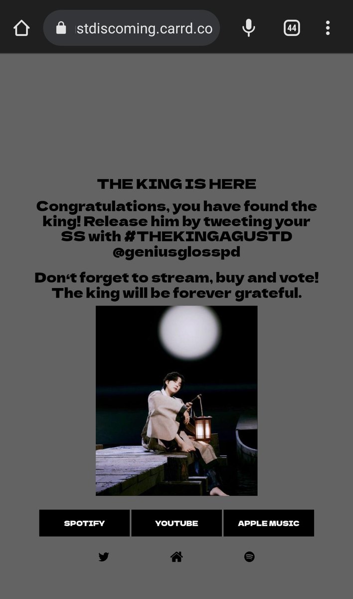 minglossprod's tweet photo. Found the king!!! Omg this was fun!! 
#AGUSTDISCOMING #Agustd #SUGA https://t.co/SeAj3VIjhm