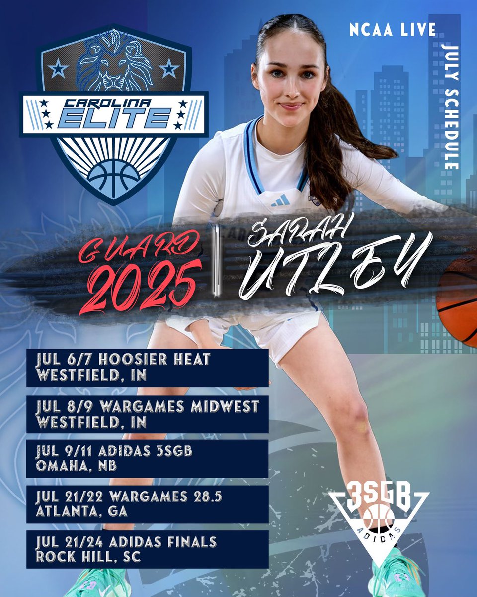 Schedule for this July!! 
<a href="/CarolinaEliteBB/">Carolina Elite</a> <a href="/adidas/">adidas</a>