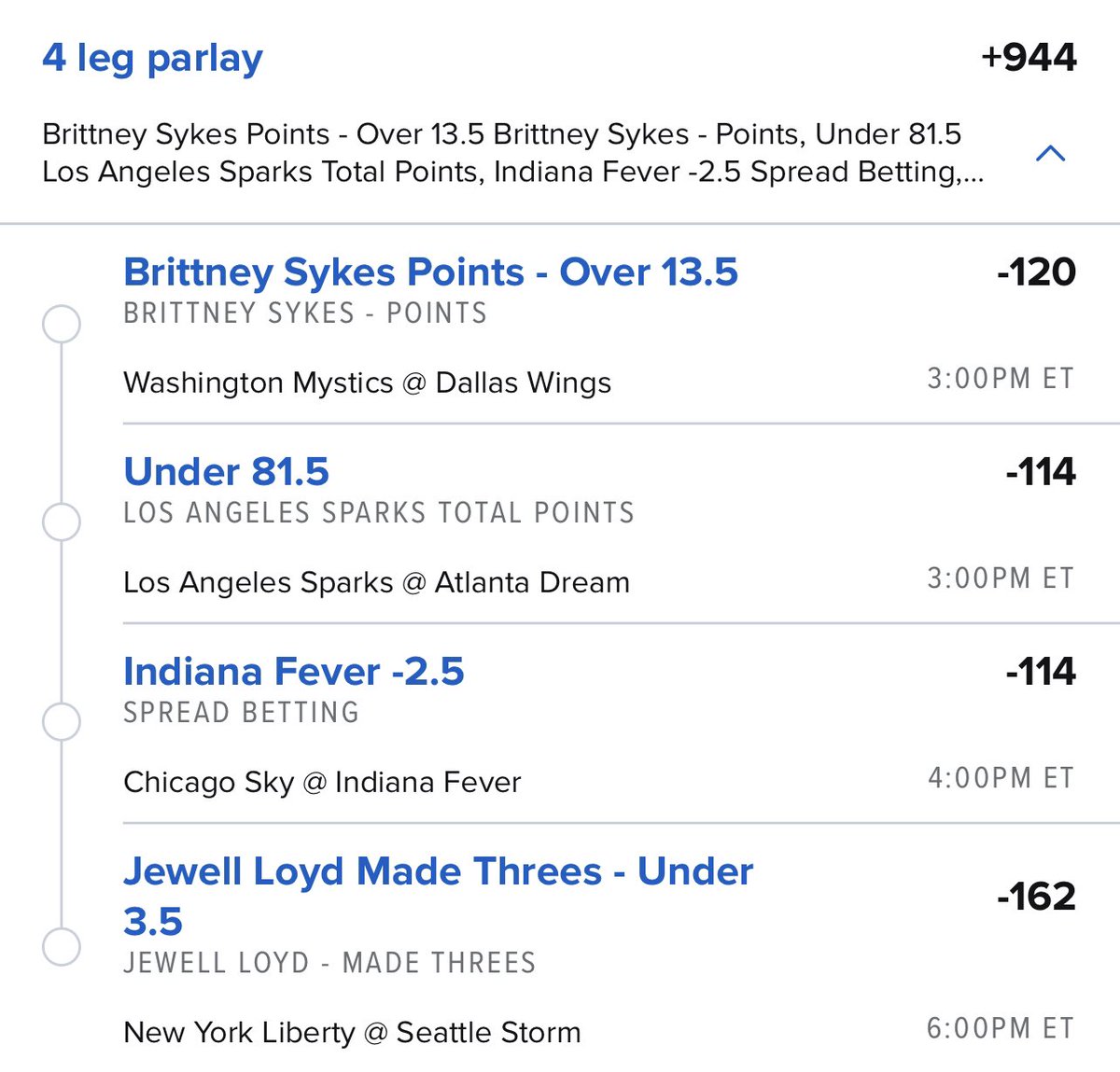 Some WNBA Action by @TurveyBets for todays slate 🤞