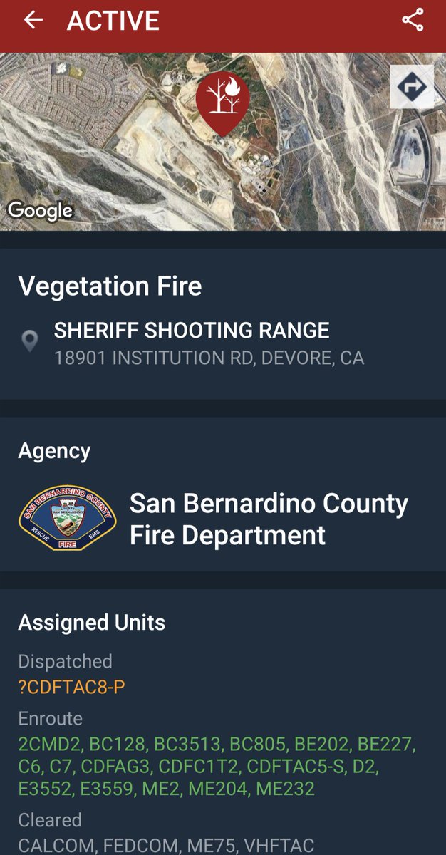 bbfires's tweet image. New veg fire near #Devore.