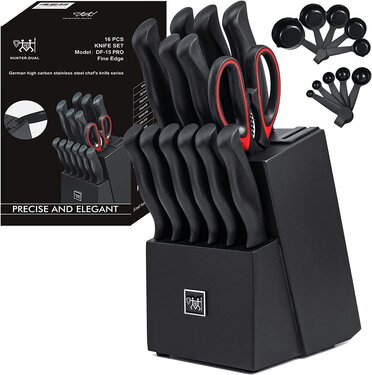 Enter to win this HUNTER Knife Set - Dishwasher safe kitchen knife set with block. 24 piece kitchen knife set with block, self-sharpening, includes 6 steak knives, black.

Enter here:
shrsl.com/44rl5

Daily entry. Expires August 1, 2023. U.S. Only.